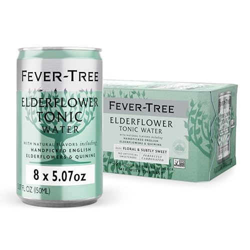 Fever-Tree Light Elderflower Tonic Water, 8 x 150ml