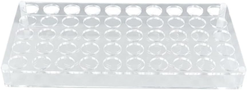 Transparent Acrylic Sample Vial Rack, 5ml 50-Well