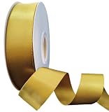 Abbaoww 1/2 Inch 50 Yards Gold Double Face Satin Ribbon for Gift Wrapping Bow Making Wedding Decor D