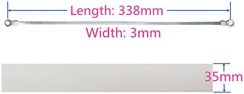 12-inch Hand Heat Seal Closer Impulse Sealer Accessories Repair Kit Heat Elements PTFE Cloth Covers, 2 Pcs heating element+2 Pcs PTFE Cloth (width 3mm) image 3