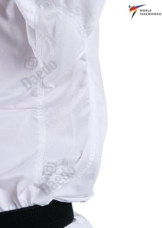 Daedo Ultra 2.0 Taekwondo Uniform - Black Neck, WT Recognized, Lightweight Polyester with Ventilation