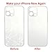 Perzework Back Glass Replacement for iPhone 13 pro 6.1 inches (Silver) All Carriers with Repairing Tool Kits