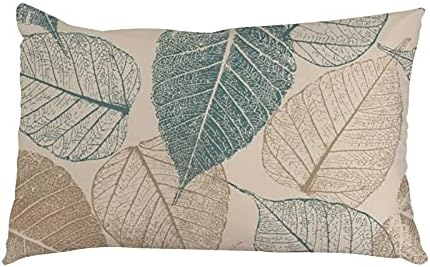 Top Carpenter Leafs Oblong Lumbar Plush Throw Pillow Cover/Shams Cushion Case - 20x36in - Decorative Invisible Zipper Design for Couch Sofa Pillowcase Only