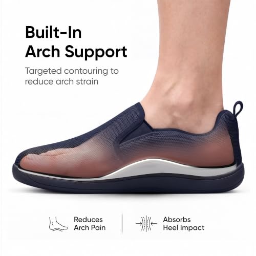 Image of Frido Cloud Comfort Slip-On & Lace-up Shoes for Men, Zero-Drop Barefoot Style & Wide Toe Box, Lightweight Casual Walking Shoes, Flexible Sole for Natural Alignment, Available in Arch & Without Arch