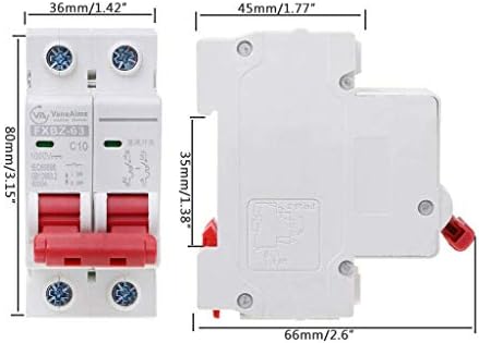 BIlinli 2P DC 1000V Solar Mini Circuit Breaker 10A/16A/32A/50A/63A DC Photovoltaic MCB