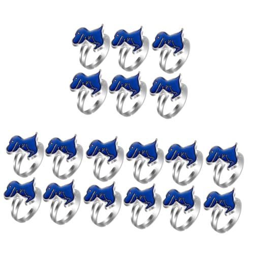 ifundom 3sets Antique Style Dinosaur Design Adjustable Ring for Toddlers and Adults 6pcs*3