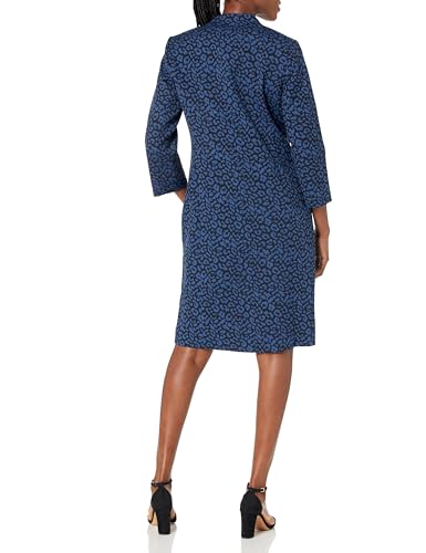 Women's Animal Jaquard Sheath Dress with Topper Jacket2