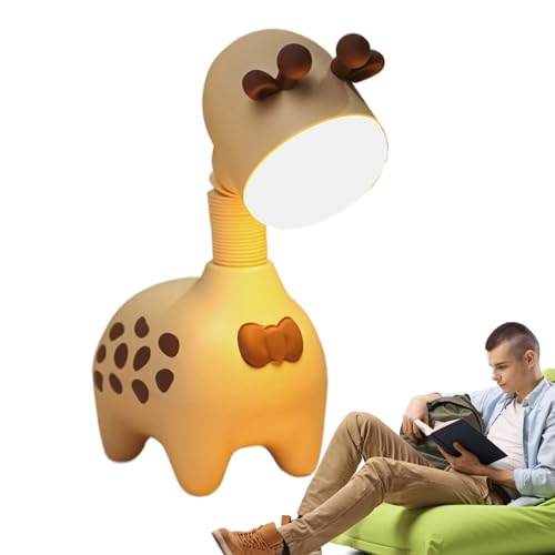 Lampe de chevet pour chambre d'enfant – Adorable veilleuse sur le thème de la girafe, lampe de bureau amusante et sans danger pour les , ambiance luisante | Lampe de table pour chambre