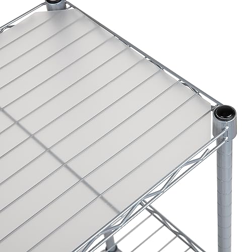 Mind Reader Microwave Rack with Storage, Bakers Rack, Utility Shelf, Kitchen, Metal, 21.25"L x 13.5"W x 50"H, Silver - Thumbnail 5