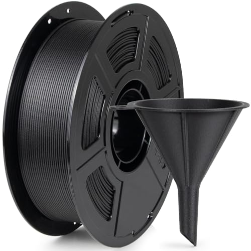 Image of IEMAI PLA Glass Fiber Filament 1.75mm Matte Black 1kg, Reinforced PLA-GF 3D Printer Filament for High Stiffness, Dimensional Stability & Low Warpage, Easy to Print