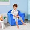 INFANS Kids Sofa, Toddler Armchair Chair with Sturdy Wood Construction Cartoon Pattern, Upholstered Children Armrest Couch for Nursery Kindergarten Playroom Preschool, Gift for Boys Girls