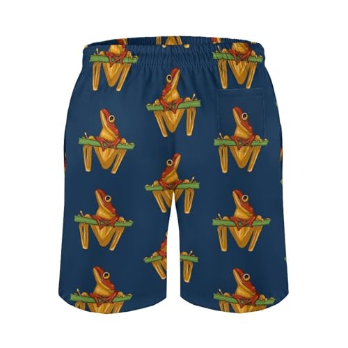 Coqui Frog Mens Swim Trunks Shorts Beach Pants Swimming Trunk Mesh Lining with Pockets2
