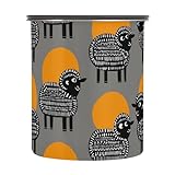 miaozhen Frischhaltedosen mit Deckel, Edelstahl, Speisekammer, Organisation und Aufbewahrung, lustige verrückte indische Lämmer, grau, stapelbarer Druckknopf, 500 ml