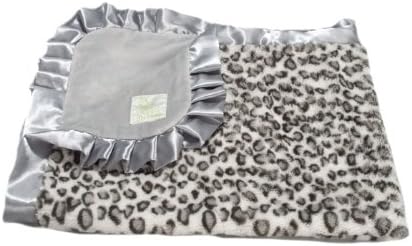 Pickles Journey Faux Fur Baby Blanket, Snow Leopard, 30" x 40"
