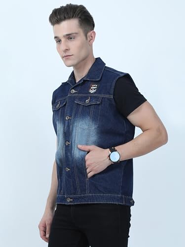 Image of VROJASS Denim Casual Half Sleeeves Men's Jacket Classy Winter Wear for Boy's(JX-OV1S-SFDQ)