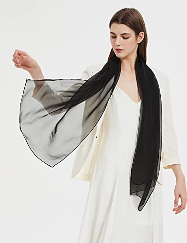 PANTONIGHT Long Chiffon Sheer Scarf For womens3