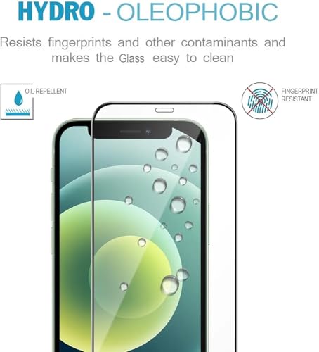 Image of Tempered Glass Screen Protector for iPhone 12 Pro (6.1 Inch), 9H Hardness, HD Clear, Bubble-Free, Case Friendly, Anti-Scratch, Screen Guard Full Adhesive, Easy Installation (iPhone 12 Pro), Pack Of 1