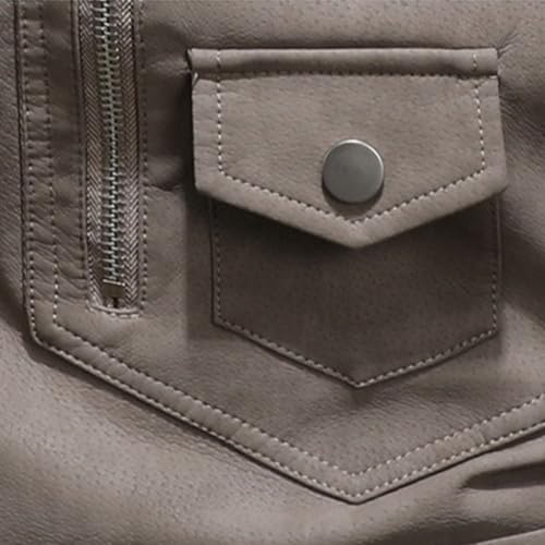 Chaqueta Bomber Ligera de Cuero para Hombre miniatura 3