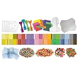 This Big Box of Art and Craft Materials has lots of variety and color for an entire class. Contains decorative papers, fabrics, craft sticks, foam shapes, yarn, leather, beads, rubbing plates, collage materials, and an instruction guide for ideas in ...
