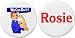 Set 2 We Can Do It! Rosie the Riveter 2.25" Large Pinback Buttons Pins