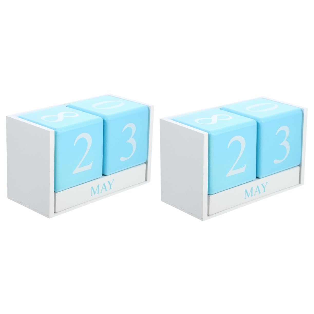 Lurrose 2piezas Calendario Perpetuo De Mesa Elegante Estilo Europeo Calendario De Bloques Para Decoración De Escritorio y Hogar
