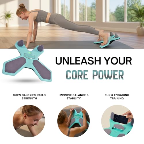 Skyimooo Balance Board for Core Workout, Portable Plank Board Training Equipment, Wobble Balance Board, Adjustable Home Fitness Equipment for Core Strength, Workout Equipment for Full-Body Workouts, (Black) — view 5