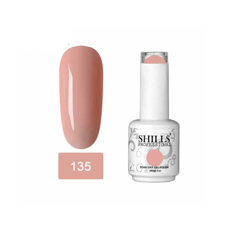 Image of SHILLS PROFESSIONAL Uv /Led Soak Off Glossy Finish Gel Polish (Gel Nail Polish) Nail Art Nail Polish Color Shade 135, 15 Ml