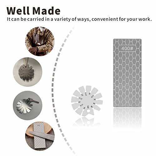 Luxmool ​Knife Angle Finder And Diamond Sharpening Stone, Stainless Steel Knife Angle Gauge, Bevel Gauge Is The Perfect Guide To Angle Sharpen #TOP6