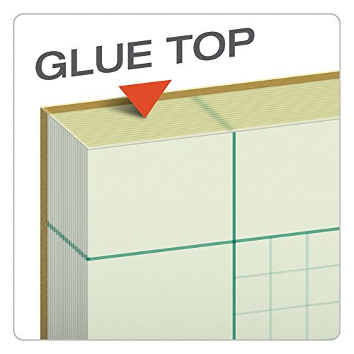 Tops Engineering Computation Pad, 8-1/2" X 11", Glue Top, 5 X 5 Graph Rule On Back, Green Tint Paper, 3-Hole Punched, 100 Sheets (35500) #TOP3