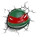3D Light FX Ninja Turtles Raffaello Lampada LED, Multicolore, 23 x 9.5 x 20 cm