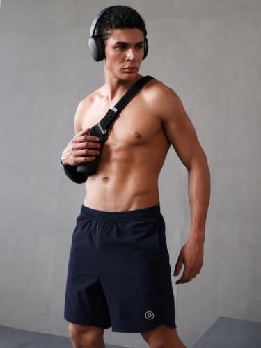 Image of CHKOKKO Shorts for Men Stylish Gym Workout Running Shorts Sports Cycling Summer Wear Dry Fit Side and Back Pockets Activewear Comfortable Training Shorts Pant for Man
