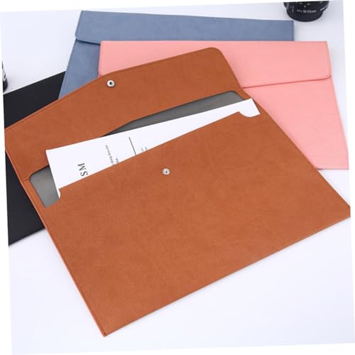 Angoily Men Briefcase Women Bag Business Travel Case Document Holder Classic Pu Leather3