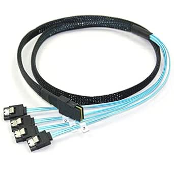 Câble MiniSAS Vers 4x SATA à Verrouillage - 50 Cm - SAS / SCSI - Foto 11