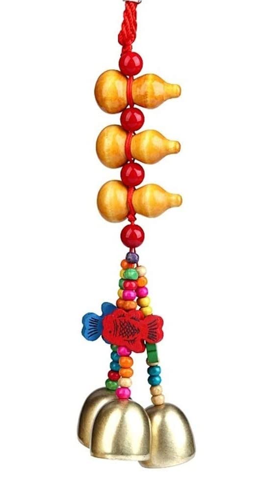 wind chimes, Copper Bells Pentagon Pavilion Money Drawing Home Car Crafts Hanging Feng Shui Chimes Chime