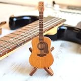 Wooden Plectrum Holder - Acoustic Guitar Pick Case With 3 Picks - Mini Guitar Box - Music Art Gift for Ukulele & Bass Players - Image 3