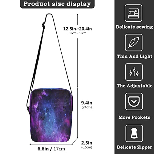 Messenger Bag Crossbody Shoulder Bag Canvas Shoulder Bag Universe Galaxy Nebula Space for Men Women Outdoor Travel Business3