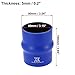 X AUTOHAUX 100mm Length 80mm Inner Diameter Straight Hump Silicone Hose Coupler Intercooler Tube for Car Intercooler Intake Piping Blue