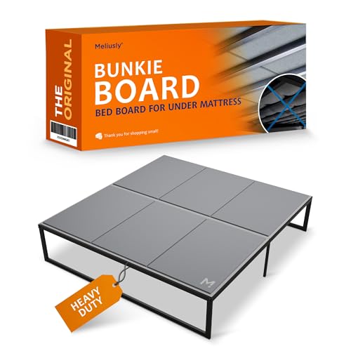 Meliusly Heavy Duty Bunkie Board King Size (76x80) - Non-Slip Breathable Bed Support Board for Slatted Bed Frame, Anti-Sag Under Bed Support, Noise Minimizing Moisture Resistant Bed Board