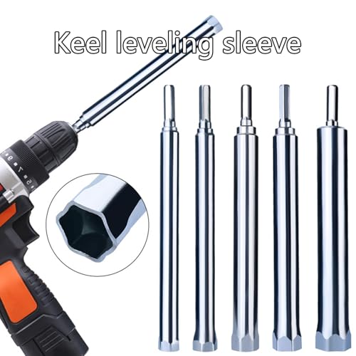 Llave hueca para nivelar techos con vástago hexagonal de 1/4 para instalación de paneles 3
