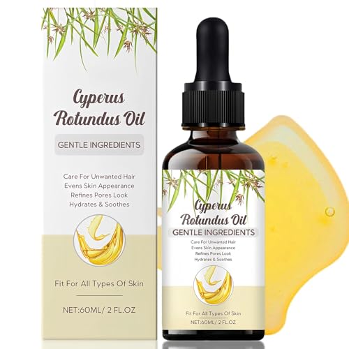 Cyperus Rotundus Oil for Hair Removal - Natural Body & Facial Hair Treatment for Women. Reduces Unwanted Hair Growth Post-Shave, Shrinks Pores, Hydrates & Soothes Skin. Promotes Repair & Smoothness