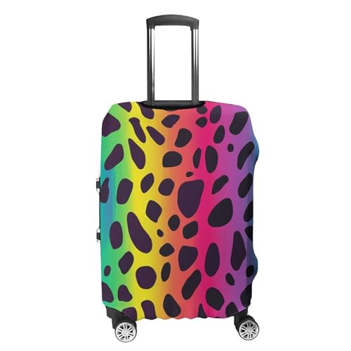 Rainbow Leopard Print Luggage Cover Suitcase Protector Travel Baggage Covers for Men Women XL4