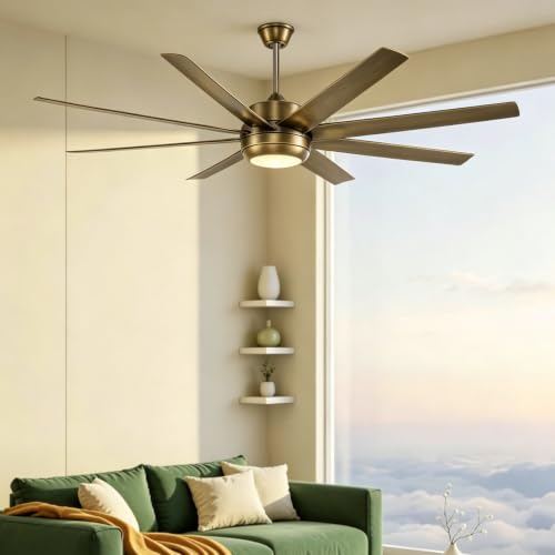Image of 12 Inch Ceiling Fan Extension Rod, 1 Inch Outside Diameter Not Threaded Ceiling Fan Downrod for a Wide Range of Fans (Brushed Bronze)