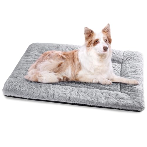 Baodan Hundebett Grosse Hunde Waschbar, 106x71 cm Hundekissen Flauschig mit rutschfeste Unterseite, XL Hundebetten für Große Hunde, Grau Baodan Hundebett Grosse Hunde Waschbar, 106x71 cm Hundekissen Flauschig mit rutschfeste Unterseite, XL Hundebetten für Große Hunde, Grau