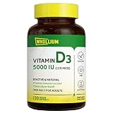 Whollium Vitamin D3 (as Cholecalciferol), 5000 IU (125 mcg), Supports Bones & Dental Health, Premium