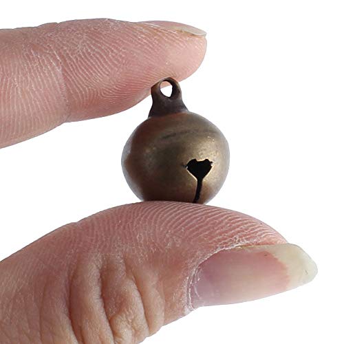 Miniatura 3 de Suneast 50 Pcs Cascabeles De Bronce Antiguo Campanas De Metal, Campanilla Para Decoración Navideña, Collares Antipérdida Diy Para Mascotas Y Animales De Granja, Fabricación De Joyas - 14mm