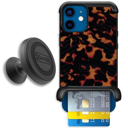 Scooch for iPhone 12/12 Pro Wallet Case, Wingmate, Tortoise Shell
