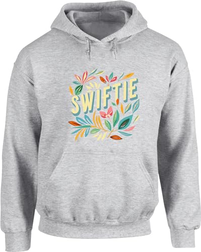 Hippowarehouse Swiftie Colour unisex Hoodie hooded top (Specific size guide in description) Grey