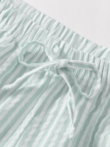 Image of Latuza Women's Cotton Long Sleeve Pajama Set Seersucker Button Down Pj Set