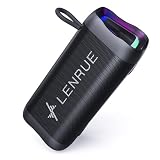 LENRUE Bluetooth Speaker Portable Waterproof, 18H Playtime Outdoor Travel, Wireless Speaker with TF Card/AUX, Shower/Bike/Camping Gift (2024 Upgrade)