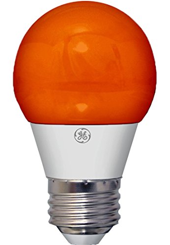 GE Lighting 23054 3-Watt LED 45-Lumen Party Light Bulb with Medium Base, Orange, 1-Pack
